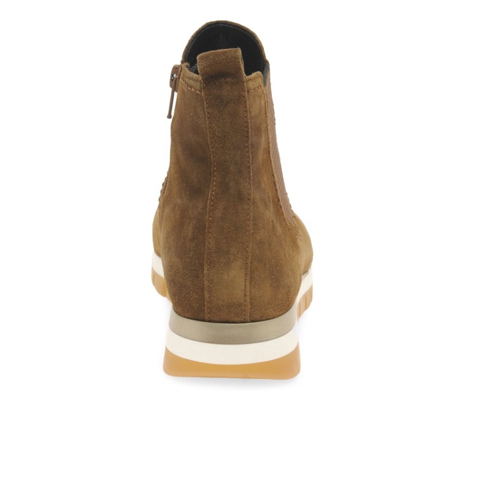 Bottines Femme Teller Gabor | Daim Cognac Exclusif